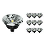 Multipack 10x Noxion Lucent Faretti LED GU10 AR111 12W 600lm 40D - 927 Bianco Molto Caldo | Miglior resa cromatica - Dimmerabile - Sostitutiva 50W