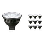 Multipack 10x Philips Master LED Faretti GU5.3 MR16 6.7W 440lm 60D - 930 Luce Calda | Miglior resa cromatica - Dimmerabile - Sostitutiva 35W