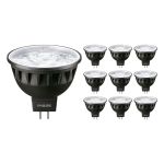 Multipack 10x Philips Master LED Faretti GU5.3 MR16 7.5W 500lm 36D - 930 Luce Calda | Miglior resa cromatica - Dimmerabile - Sostitutiva 50W