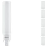 Multipack 10x Ledvance Dulux-D LED 7W - 830 Luce Calda -  | 4-Pin - Sostitutiva 18W