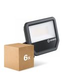 Multipack 6x Ledvance Proiettore LED Aluminium Nero 41W 5500lm 100D - 830 Luce Calda -  | IP66 - Simmetrico