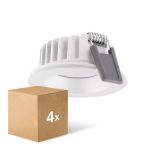 Multipack 4x Ledvance Faretti LED Air Fix Aluminium Bianca 6W 570lm 36D - 940 Bianco Freddo | Ritaglio 68mm - IP65 - Miglior resa cromatica - Dimmerabile