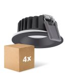 Multipack 4x Ledvance Faretti LED Air Fix Aluminium Nero 6W 510lm 36D - 930 Luce Calda | Ritaglio 68mm - IP65 - Miglior resa cromatica - Dimmerabile
