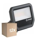 Multipack 12x Ledvance Proiettore LED Aluminium Nero 17W 2400lm 100D - 865 Luce Del Giorno | IP66 - Simmetrico