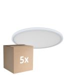 Multipack 5x D'Lite Luce da soffitto Luma Bianca 22W 2000lm - 827 Bianco Molto Caldo | IP44 - 42cm
