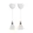 Nordlux Ray 2-Kit Luce Pendente Vetro Cromo | Adatto per 2x E14