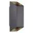 Nordlux Nico Luce Da Parete Aluminium Nero Up & Down | IP54 - Adatto per 2x GU10