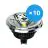 Multipack 10x Noxion Lucent Faretti LED GU10 AR111 12W 600lm 40D - 930 Luce Calda | Miglior resa cromatica - Dimmerabile - Sostitutiva 50W