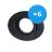 Multipack 6x Noxion Incasso Spot Logic MR16 Inclinabile Nero | Ritaglio 80mm - GU10 Attacco