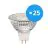Multipack 25x Noxion Faretti LED GU5.3 MR16 4.4W 345lm 12V 36D - 827 Bianco Molto Caldo | Dimmerabile - Sostitutiva 35W