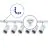 Bright Choice Set completo 1-Fase Rail L 1 x 1 Metro Bianca | incl. 6x Faretti + GU10 2700K 3W Dimmerabile + 1 x 1 Metro Tappo Di Chiusura, Connettore di Alimentazione e L -Connettore