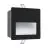 Eglo Luce Da Parete Aracena Aluminium Nero 3W 500lm - 840 Bianco Freddo