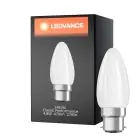 Ledvance Classic Performance LED Bulbo B22d Candela Filamento Ghiaccio 4.8W 470lm - 827 Bianco Molto Caldo | Dimmerabile - Sostitutiva 40W