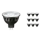 Multipack 10x Philips Master LED Faretti GU5.3 MR16 7.5W 485lm 36D - 927 Bianco Molto Caldo | Miglior resa cromatica - Dimmerabile - Sostitutiva 50W