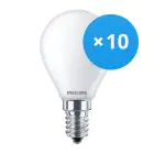 Multipack 10x Philips Corepro LED Lustre E14 Sferica Ghiaccio 4.3W 470lm - 827 Bianco Molto Caldo | Sostitutiva 40W