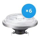 Multipack 6x Philips MASTER Faretti LED Riflettore G53 AR111 20W 1270lm 45D - 930 Luce Calda | Miglior resa cromatica - Dimmerabile - Sostitutiva 100W