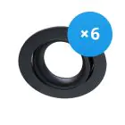 Multipack 6x Noxion Incasso Spot Vision MR16 Inclinabile Nero | Ritaglio 69mm - GU10 Attacco