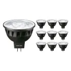 Multipack 10x Philips Master LED Faretti GU5.3 MR16 7.5W 500lm 36D - 930 Luce Calda | Miglior resa cromatica - Dimmerabile - Sostitutiva 50W