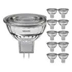 Multipack 10x Noxion Faretti LED GU5.3 MR16 7.5W 621lm 36D - 827 Bianco Molto Caldo | Dimmerabile - Sostitutiva 50W