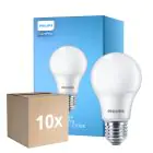 Multipack 10x Philips Corepro LED Bulbo E27 Pera Ghiaccio 8W 806lm - 827 Bianco Molto Caldo | Sostitutiva 60W