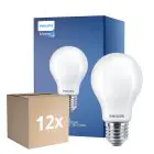 Multipack 12x Philips Master LED E27 Pera Filamento Ghiaccio 10.5W 1521lm - 922-927 Dim To Warm | Miglior Resa Cromatica - Dimmerabile - Sostitutiva 100W