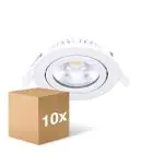 Multipack 10x Noxion LED Inclinabile Slim Spot Bianca 6W 550lm - 930 Luce Calda | Ritaglio 75mm - IP54 - Miglior resa cromatica 