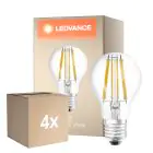Multipack 4x Ledvance Classic LED E27 Pera Filamento Chiara 11W 1521lm - 827 Bianco Molto Caldo | Dimmerabile - Sostitua 100W