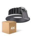 Multipack 4x Ledvance Faretti LED Air Fix Aluminium Nero 6W 510lm 36D - 930 Luce Calda | Ritaglio 68mm - IP65 - Miglior resa cromatica - Dimmerabile