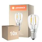 Multipack 10x Ledvance Speciale LED E14 T26 Filamento Chiara 1.3W 110lm - 827 Bianco Molto Caldo | Sostitutiva 12W