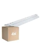 Multipack 4x Noxion Reglette Click Riflettore V2 LED T8 | Adatto per 2x 120cm Tubo LED