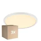 Multipack 3x Nordlux Bulkhead LED Oja 29 18W 827 1700lm Bianca IP20 | Dimmerabile a 3 livelli - Bianco Molto Caldo