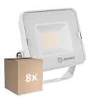 Multipack 8x Ledvance Proiettore LED Compatto Bianca 20W 2000lm 100D - 840 Bianco Freddo | IP65 - Simmetrico 
