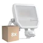 Multipack 8x Ledvance Proiettore LED Aluminium Bianca 41W 5500lm 100D - 830 Luce Calda -  | IP65 - Sensore Di Movimento E Luce - Simmetrico