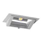 Downlight LED Wallwasher Wally Maxi Grigio 46W 6400lm 70x75D - 840 Bianco Freddo - 238x145mm