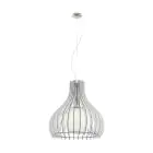 Eglo Luce Pendente Tindori Acciaio Nichel Satinato | IP20 - Adatto per 1x E27 