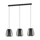 Eglo Luce Pendente Curasao Acciaio Nero | IP20 - Adatto per 3x E27 