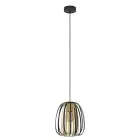 Eglo Luce Pendente Encinitos Nero, Oro | Adatto per E27