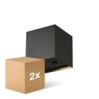 Multipack 2x D'Lite Luce Da Parete Elingen Aluminium Nero Up & Down 2.9W 170lm - 830 Luce Calda -  | IP65 - Alimentazione A Batteria - Sensore Di Luce