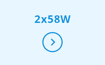 Pannelli LED con potenza sostitutiva 2x58W 